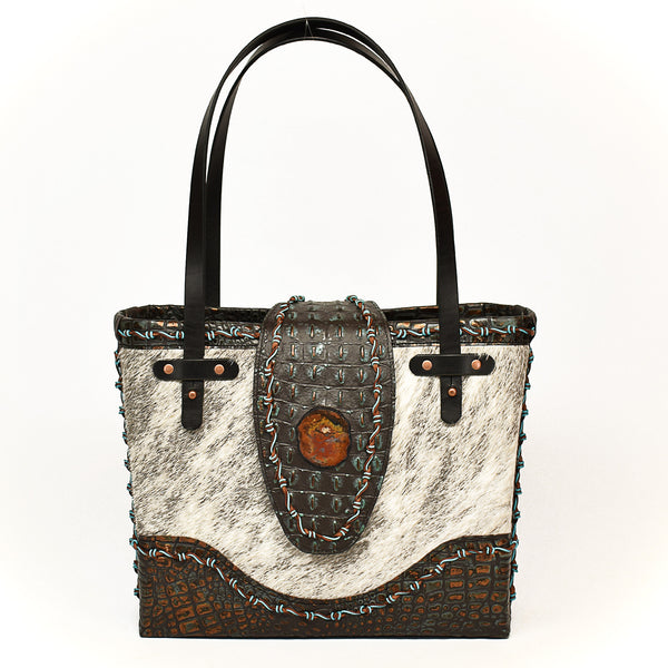 Cowhide Tote Bag is a luxury leather tote bag | Lonestead Range