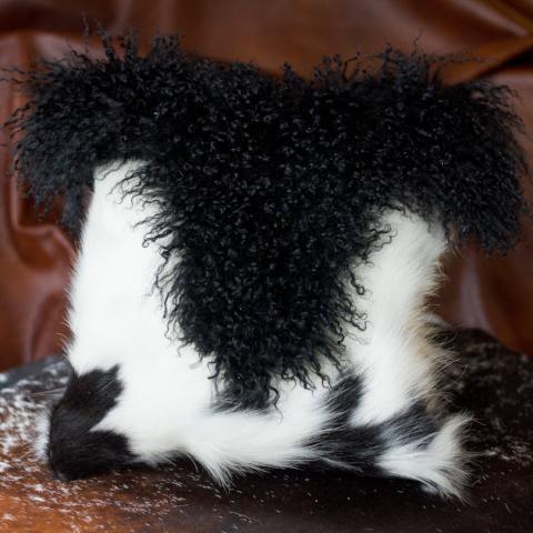 Mongolian Sheep Skin and Cowhide Pillow