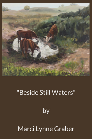 Western Art Oil Painting Beside Still Waters