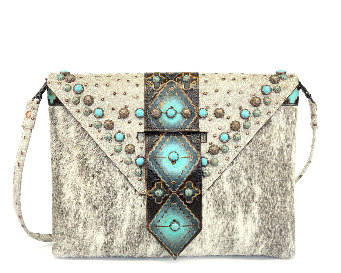 Leather Clutch Purse -  front view